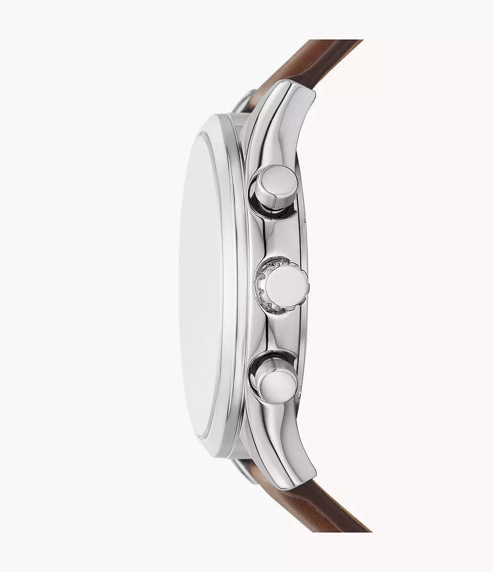 DE Reloj Fossil Fenmore Hombre Correa Cuero Marrón - Vista lateral