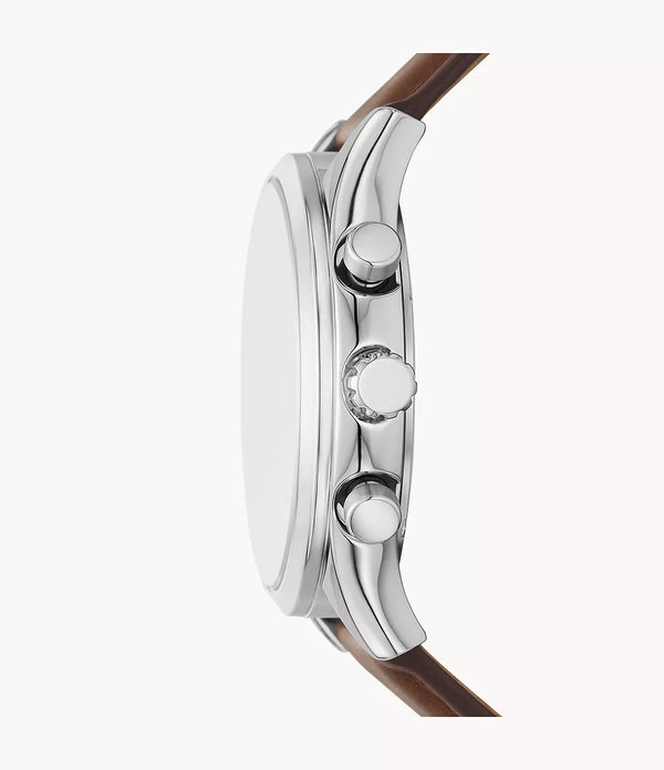 DE Reloj Fossil Fenmore Hombre Correa Cuero Marrón - Vista lateral