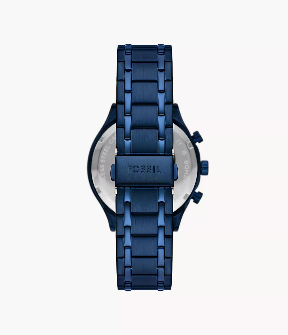 DE Reloj Fossil Fenmore Hombre Acero Azul - Detalle de esfera