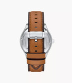 DE Reloj Fossil Fenmore Hombre Piel Marrón Esfera - Detalle de esfera