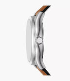 DE Reloj Fossil Fenmore Hombre Piel Marrón Esfera - Vista lateral