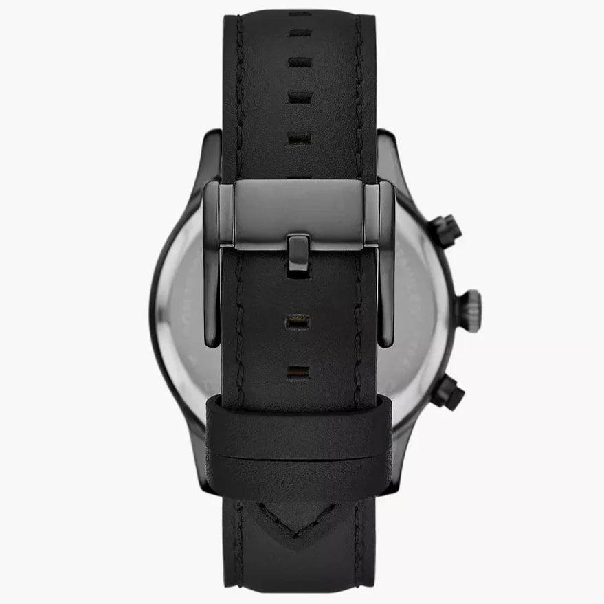 Reloj Fossil Bennett Hombre Correa Cuero Negro - Detalle de esfera