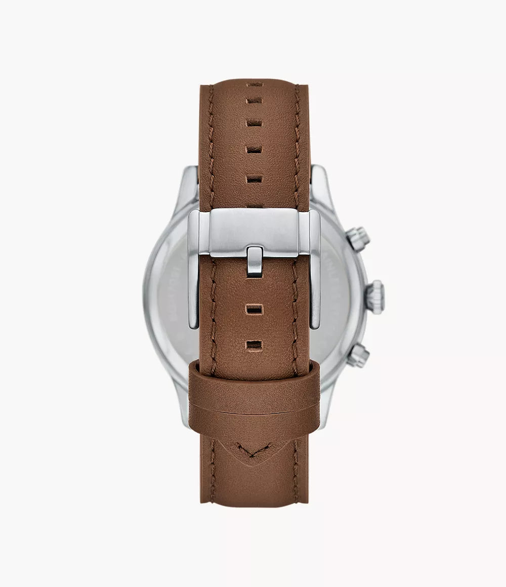 Reloj Fossil Bennett Hombre Correa Piel Marrón - Vista trasera