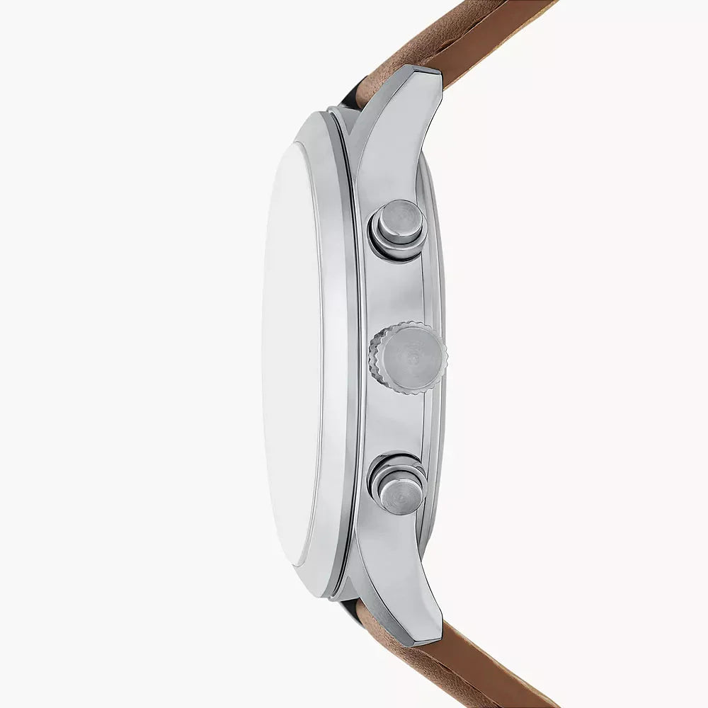 Reloj Fossil Bennett Hombre Correa Piel Marrón - Vista lateral