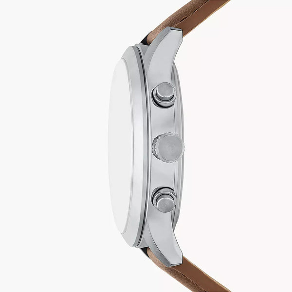 Reloj Fossil Bennett Hombre Correa Piel Marrón - Vista lateral