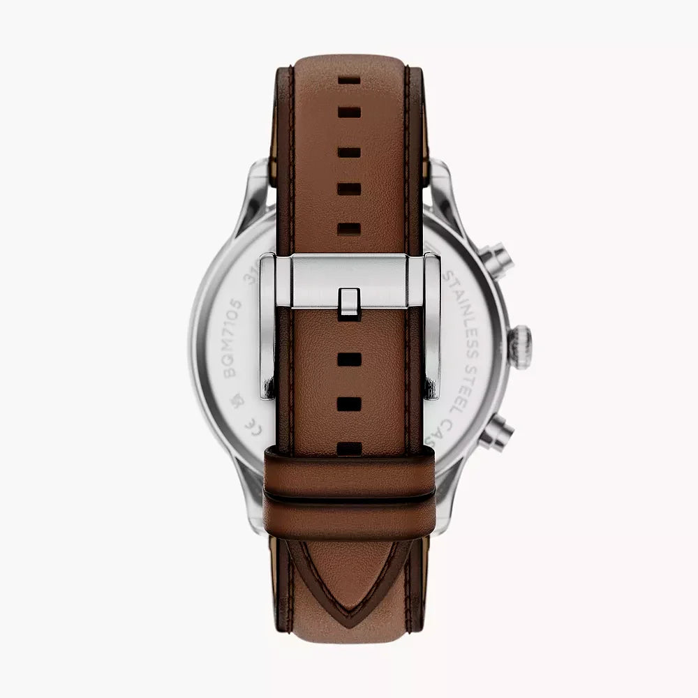Reloj Fossil Bennett Hombre Correa Cuero Marrón - Vista trasera