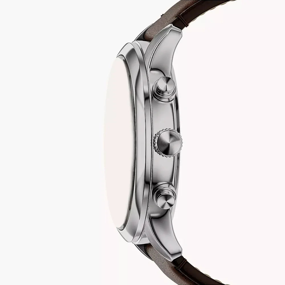 Reloj Fossil Bennett Hombre Correa Cuero Marrón - Detalle de esfera