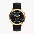 Reloj Fossil Bennett Hombre Cuero Negro Caja Dorada - Reloj original en Guatemala