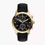 BQM7106 Reloj Fossil Bennett Hombre Cuero Negro Caja Dorada