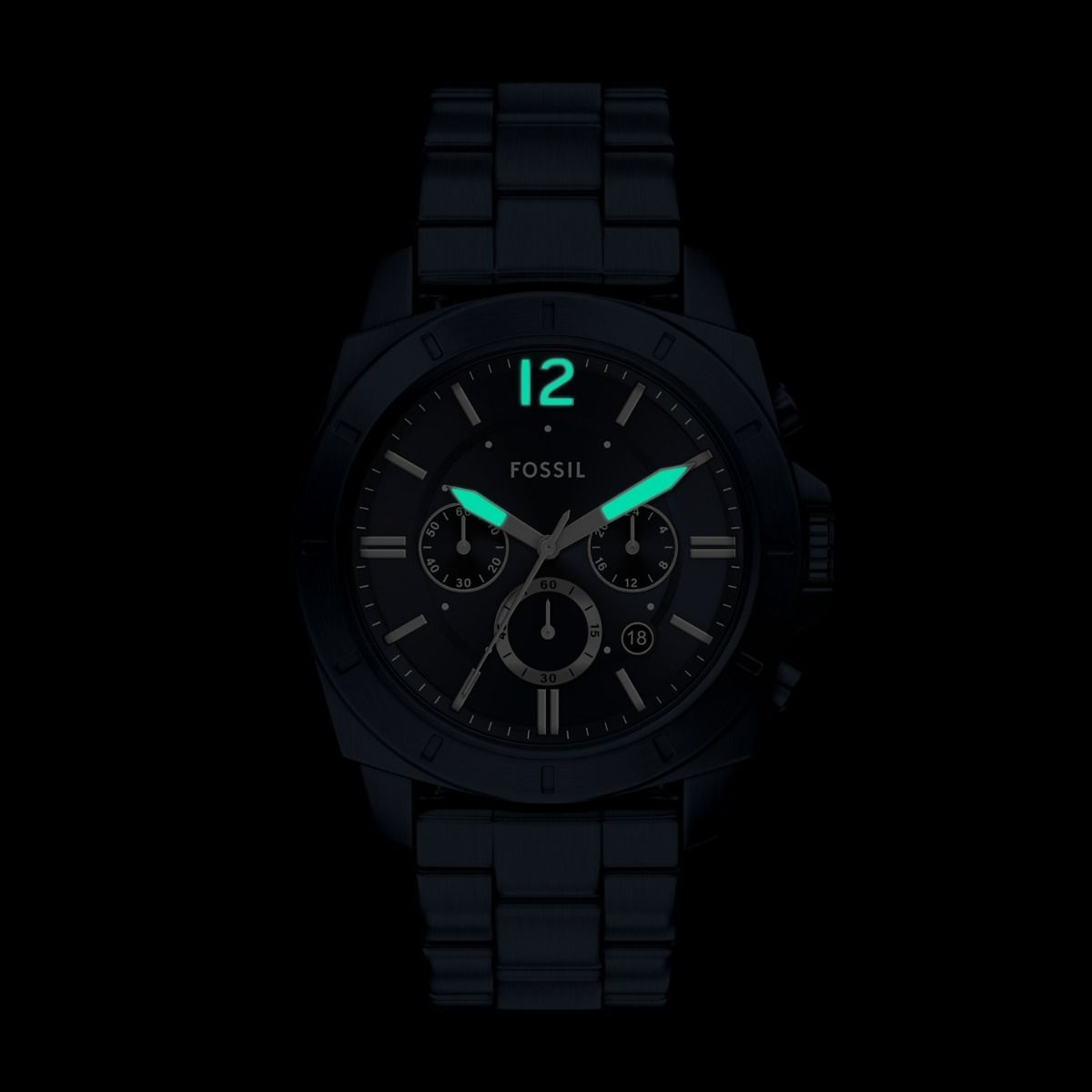 Reloj Fossil Privateer de hombre correa de metal - Detalle de esfera