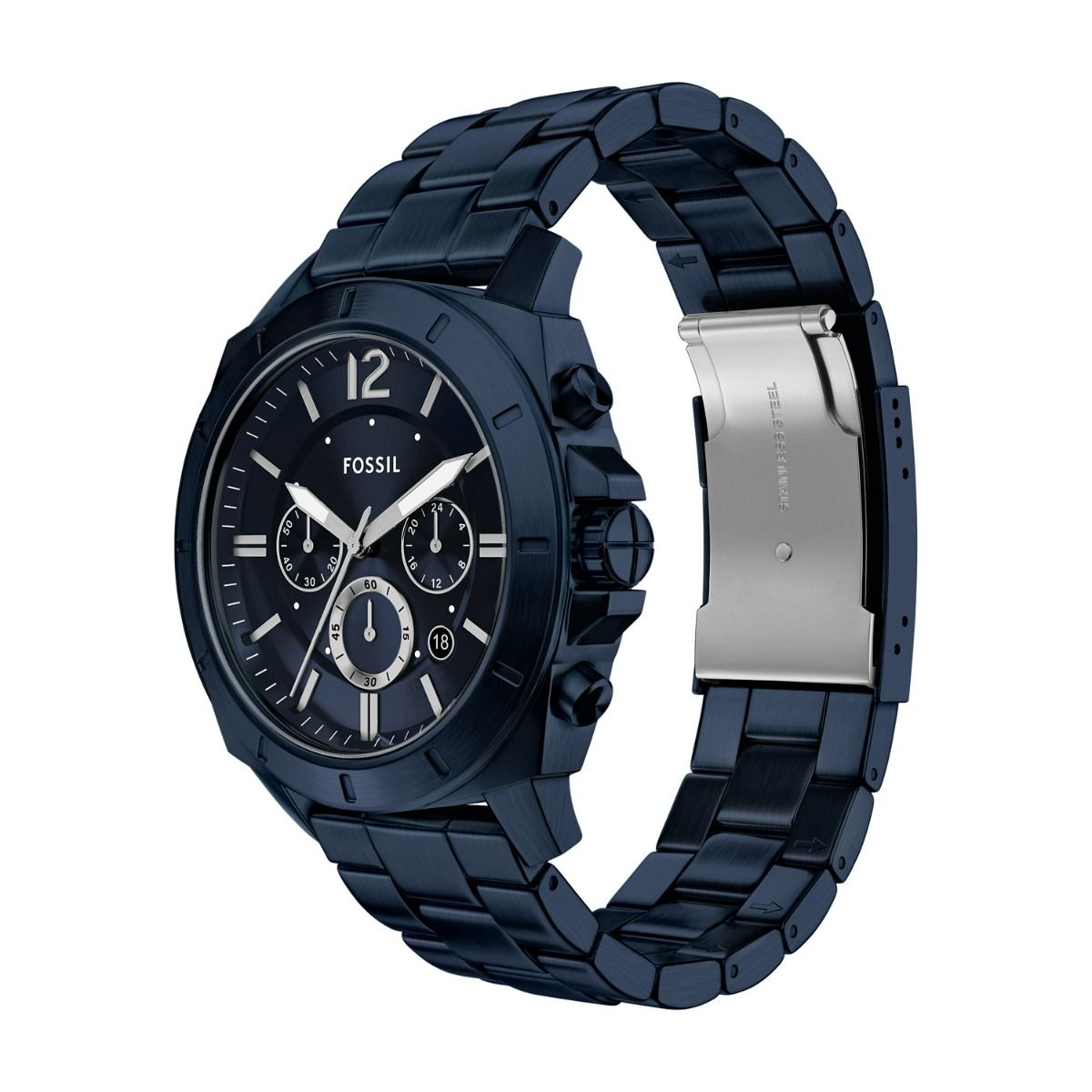 Reloj Fossil Privateer de hombre correa de metal - Vista lateral