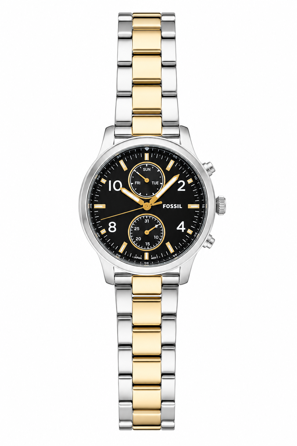 Reloj Fossil Bennett de hombre correa de metal - Vista lateral