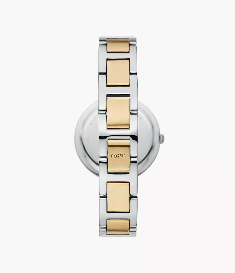 Reloj Fossil Karli Mujer Acero Bicolor con Madreperla - Detalle de esfera
