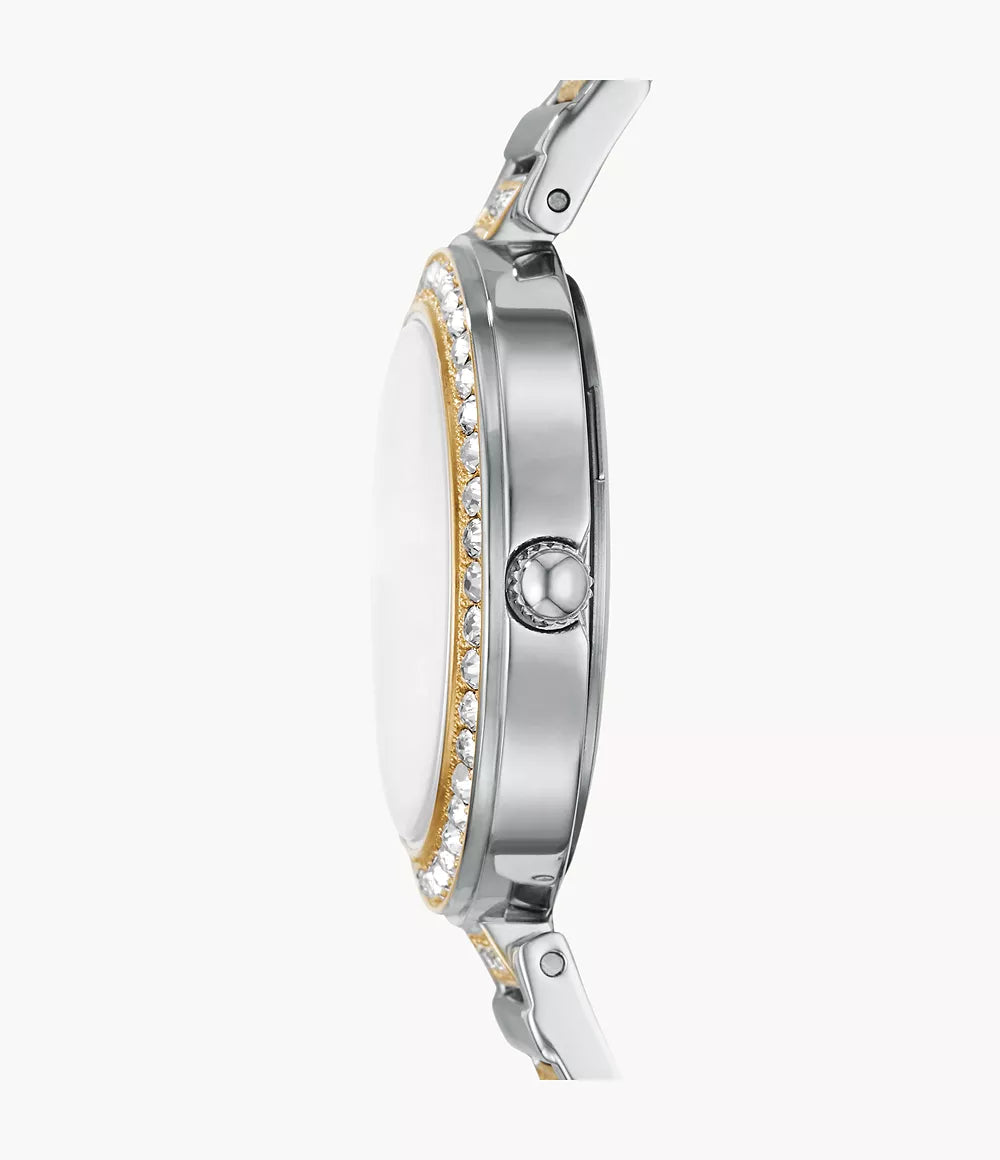 Reloj Fossil Karli Mujer Acero Bicolor con Madreperla - Vista lateral
