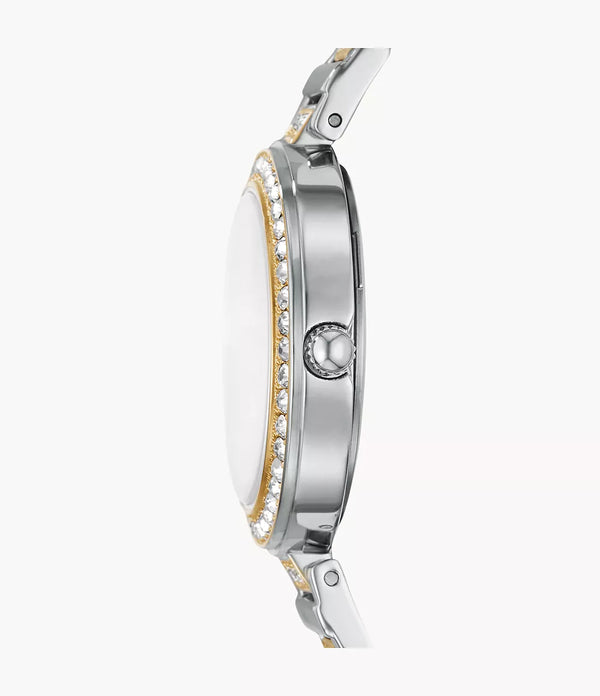 Reloj Fossil Karli Mujer Acero Bicolor con Madreperla - Vista lateral
