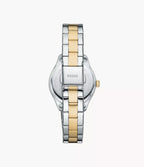 Reloj Fossil Rye Mujer Pulsera Acero Bicolor - Detalle de esfera