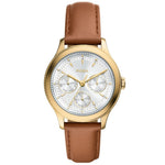 BQW8022 Reloj Fossil Brynn Mujer Correa Piel Marrón Dorado