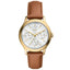 BQW8022 Reloj Fossil Brynn Mujer Correa Piel Marrón Dorado