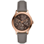 BQW8023 Reloj Fossil Brynn Mujer Correa Piel Gris Rose