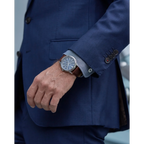 12L Reloj Citizen Corso Hombre Piel Marrón Esfera Azul - Detalle de esfera