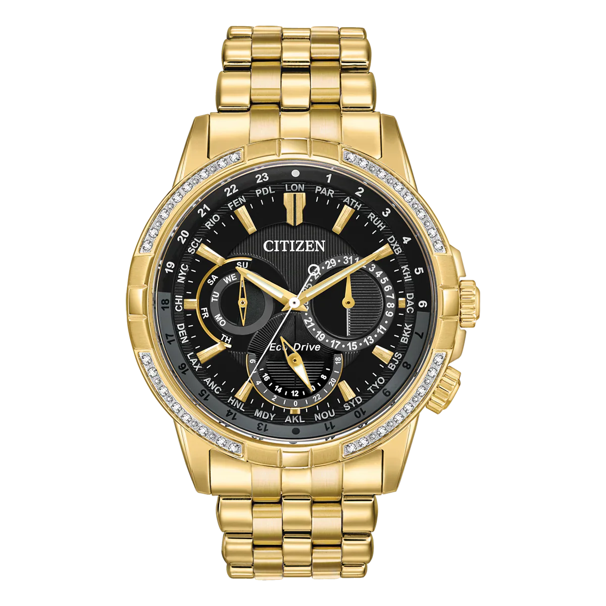 56E Reloj Citizen Corso Eco-Drive Hombre Acero Dorado - Reloj original en Guatemala