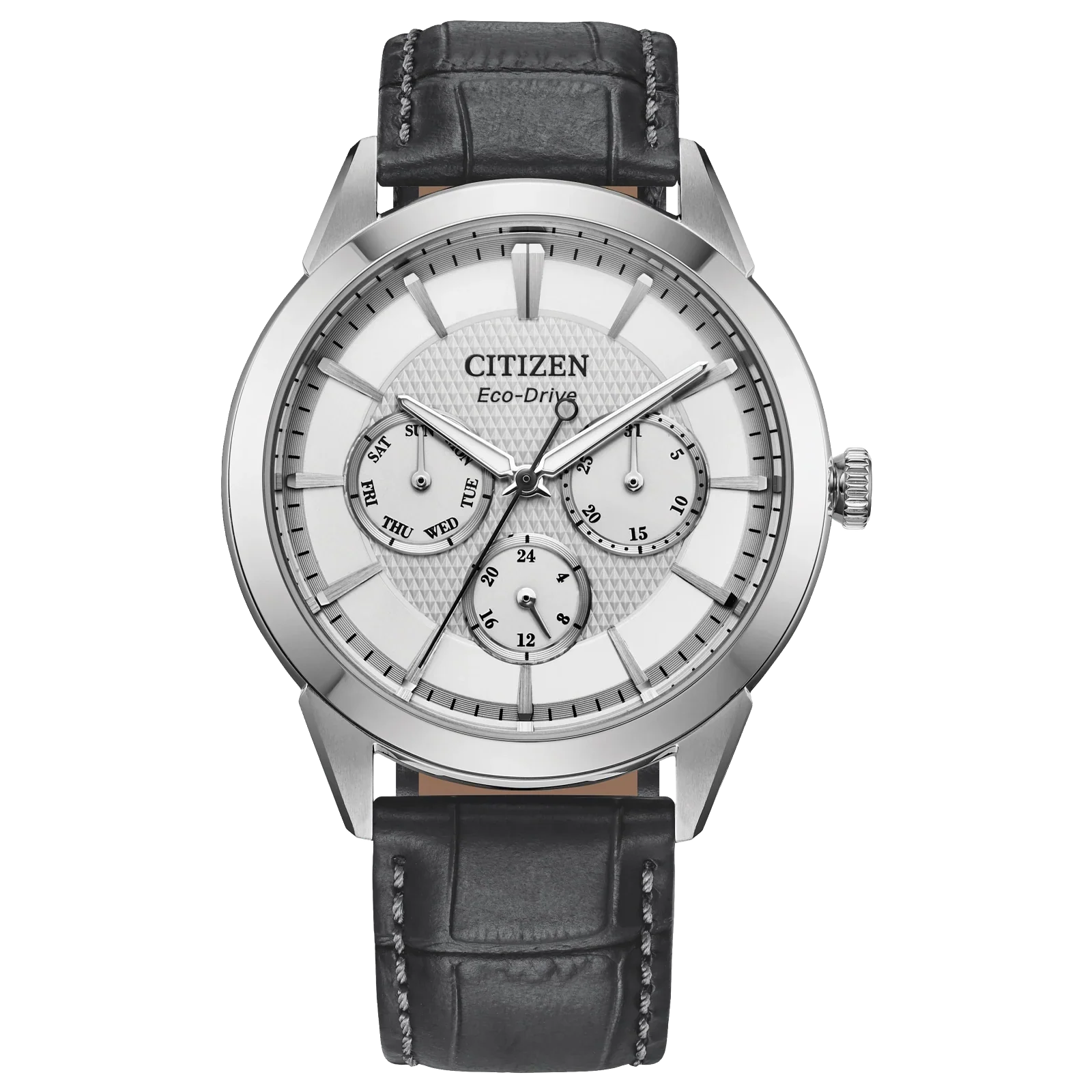 01A Reloj Citizen Rolan Hombre Correa Piel Negra - Reloj original en Guatemala