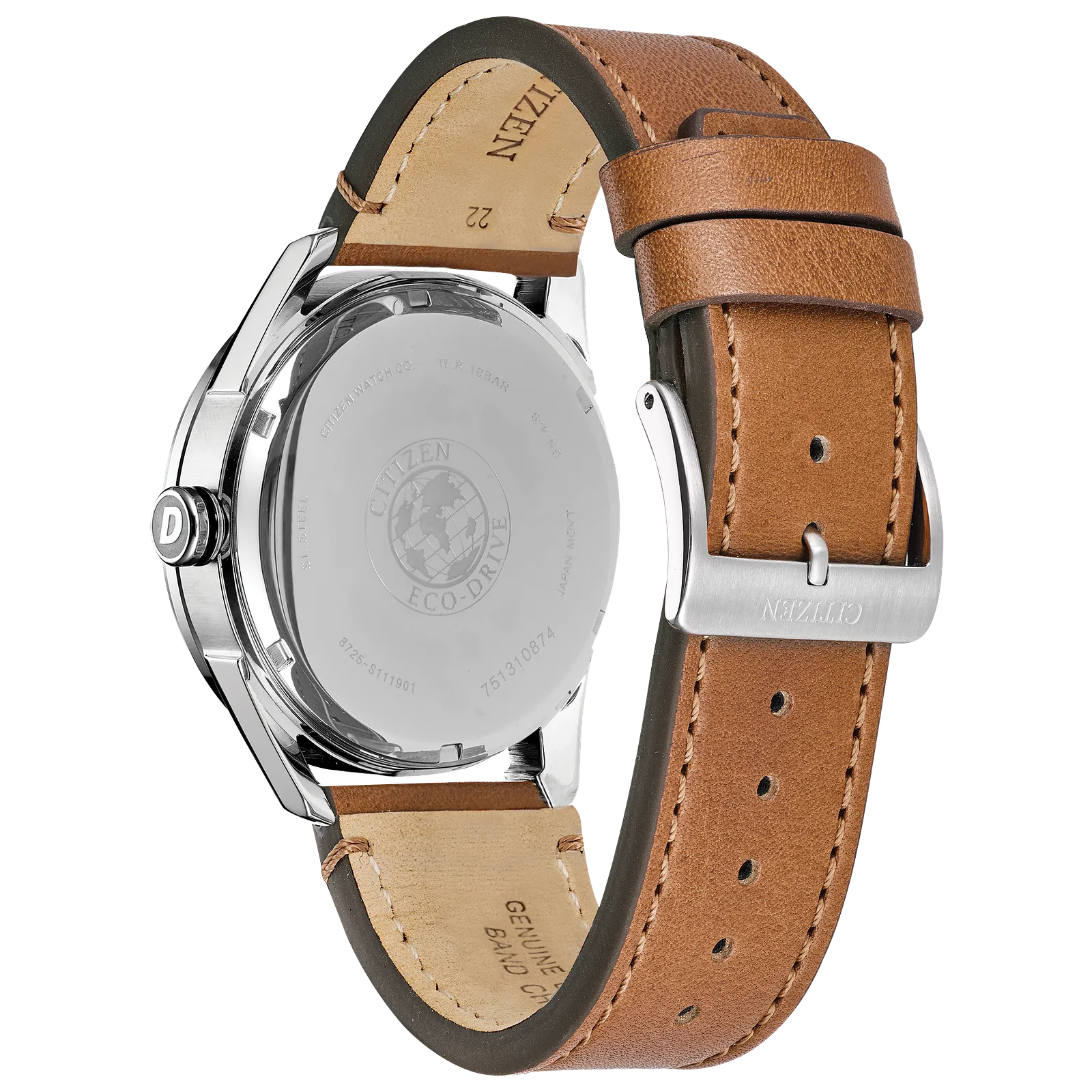 Reloj Citizen Corso Eco-Drive Hombre Piel Esfera Azul - Vista lateral