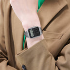 CA-500WE Reloj Casio Calculadora Unisex Acero Plateado - Vista lateral