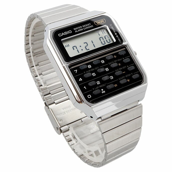 CA-500WE Reloj Casio Calculadora Unisex Acero Plateado - Vista 8