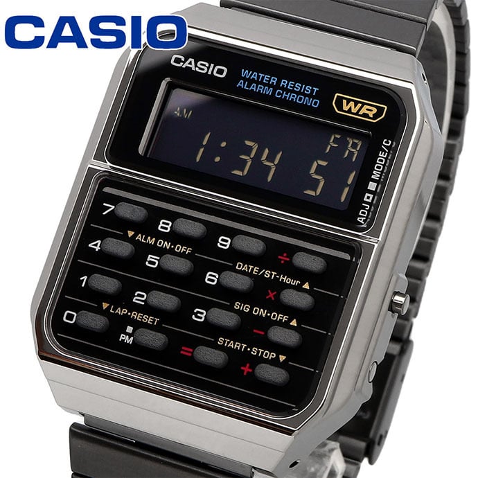 CA-500WEGG Reloj Casio Calculator Unisex Correa de Resina - Vista trasera