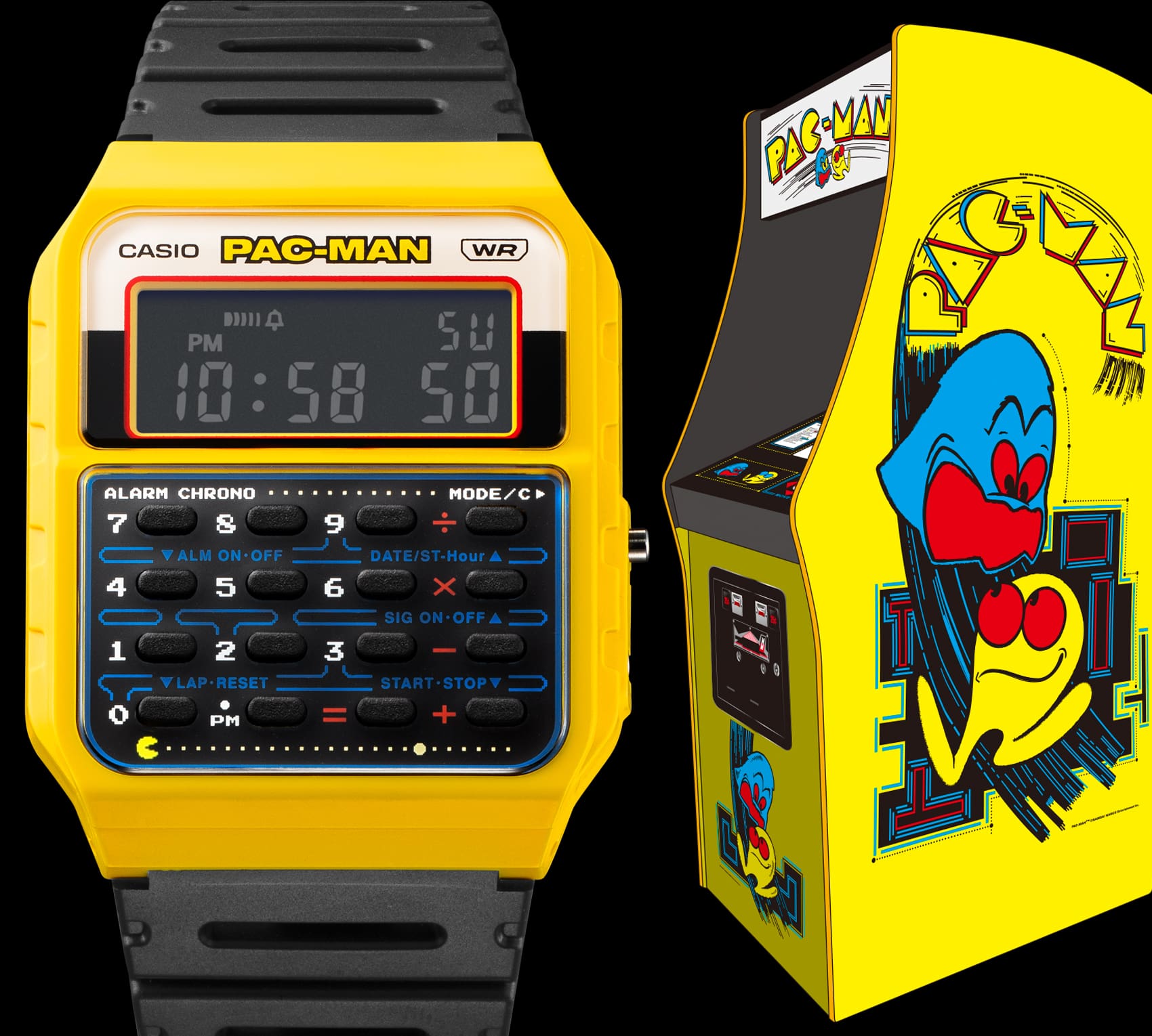 CA-53WPC Reloj Casio Pac-Man Unisex Correa de Caucho - Vista 7