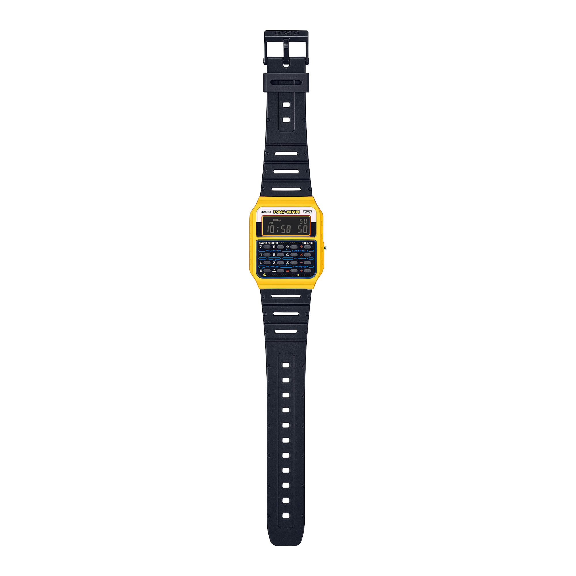 CA-53WPC Reloj Casio Pac-Man Unisex Correa de Caucho - Vista lateral