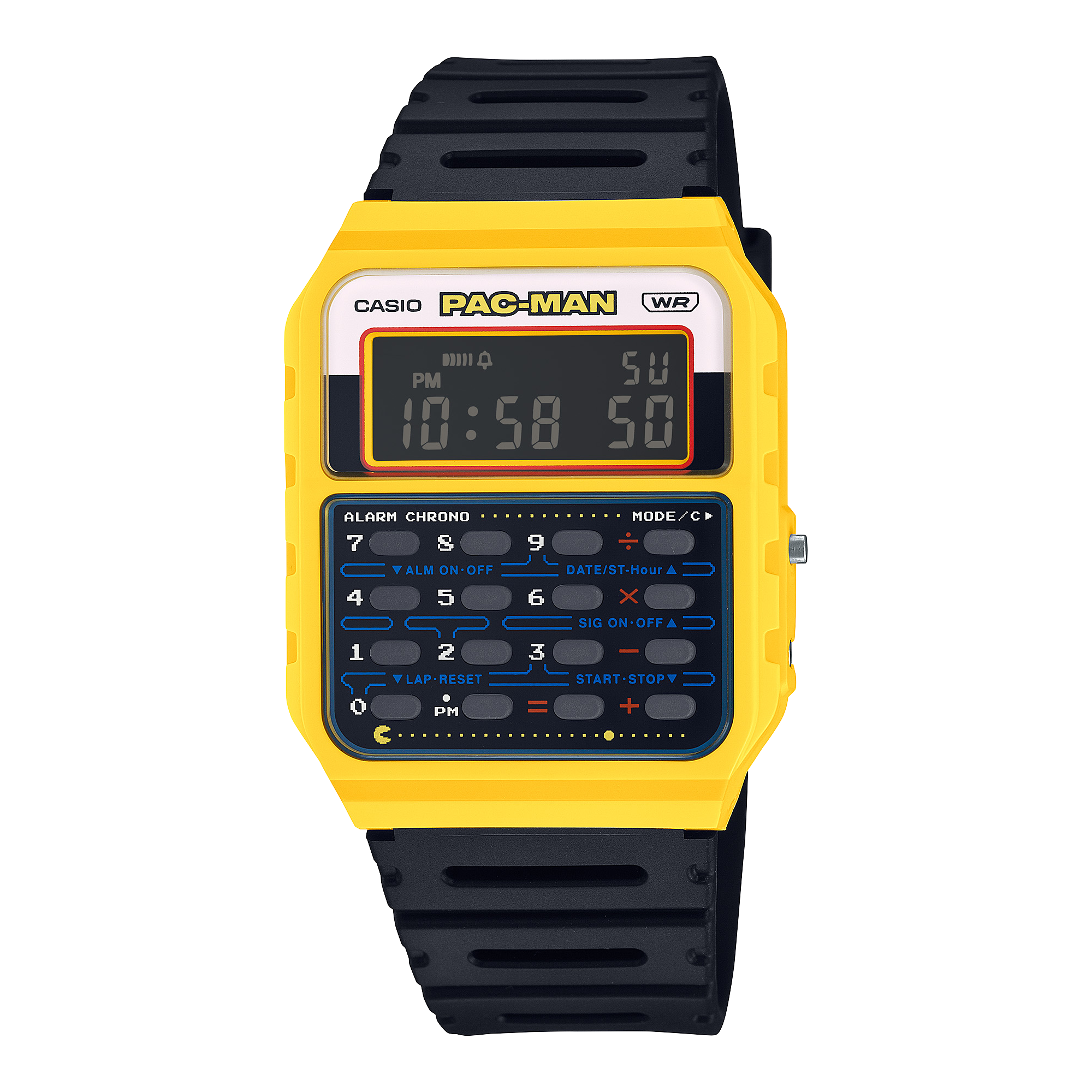 CA-53WPC Reloj Casio Pac-Man Unisex Correa de Caucho - Reloj original en Guatemala