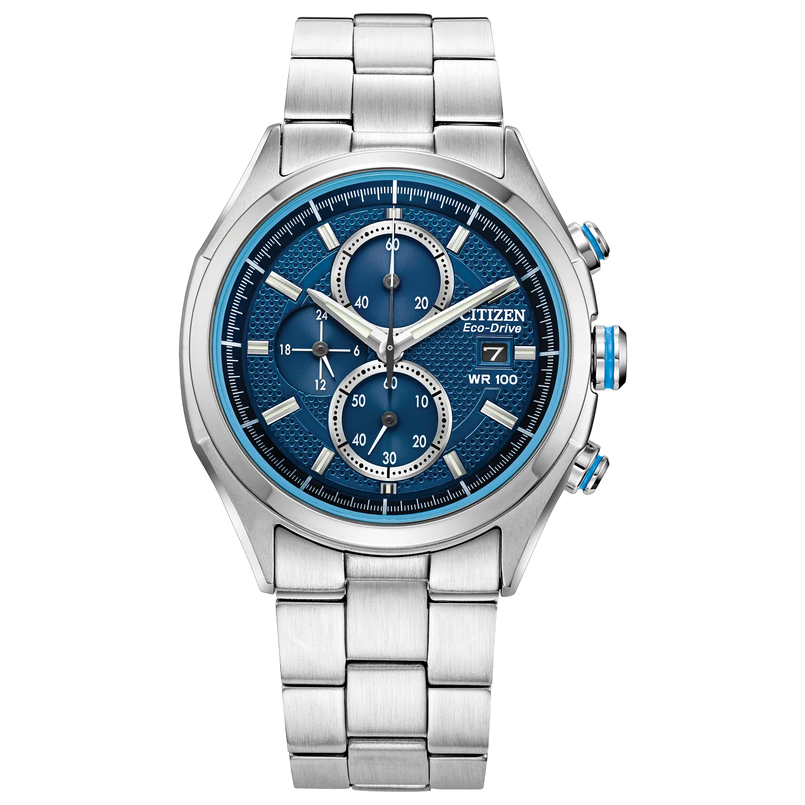 Reloj 54M Citizen Sport Casual Eco-drive de caballero pulsera de metal - Reloj original en Guatemala