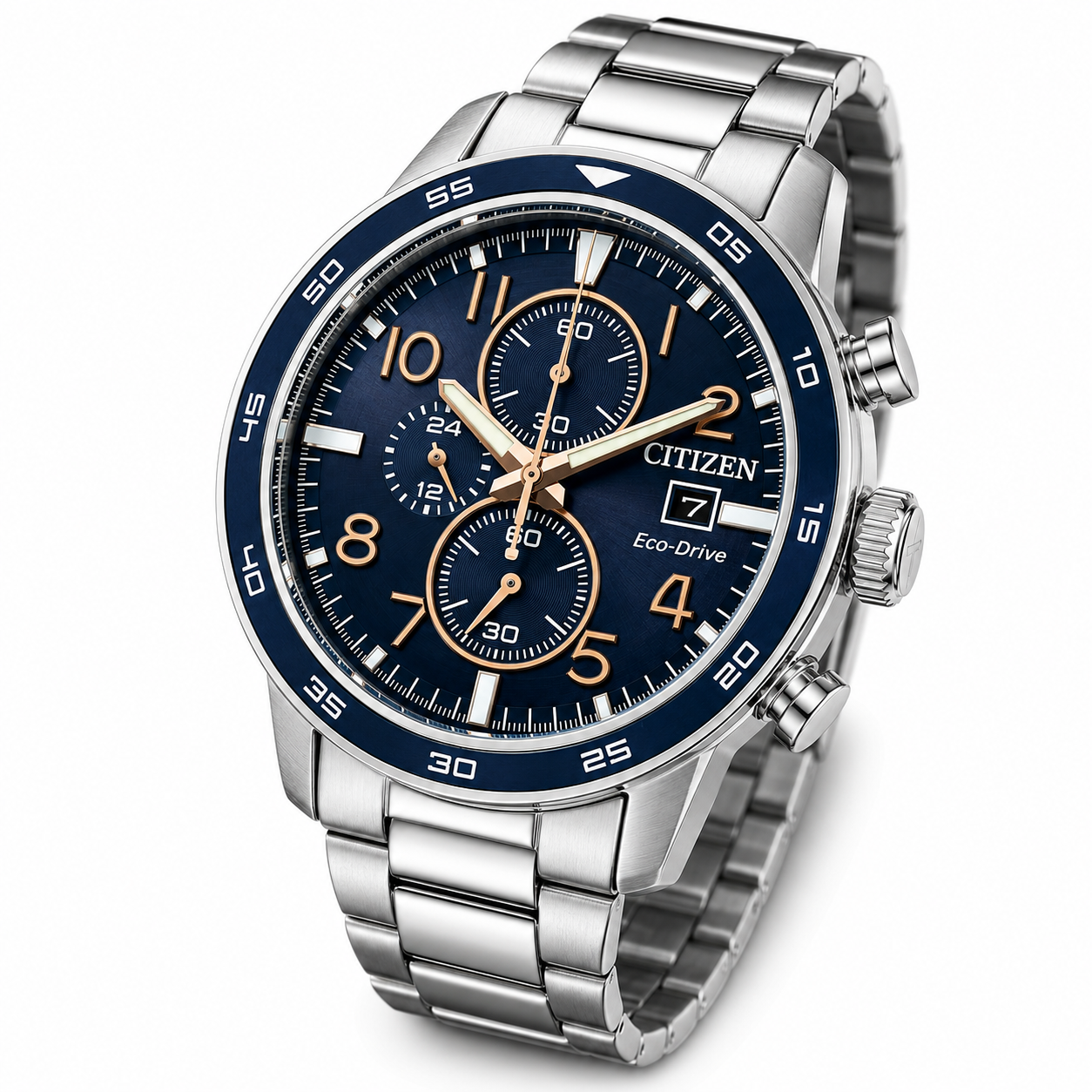 CA0647-52L Reloj Citizen Eco-Drive de hombre correa de metal - Acero Inoxidable Plateado