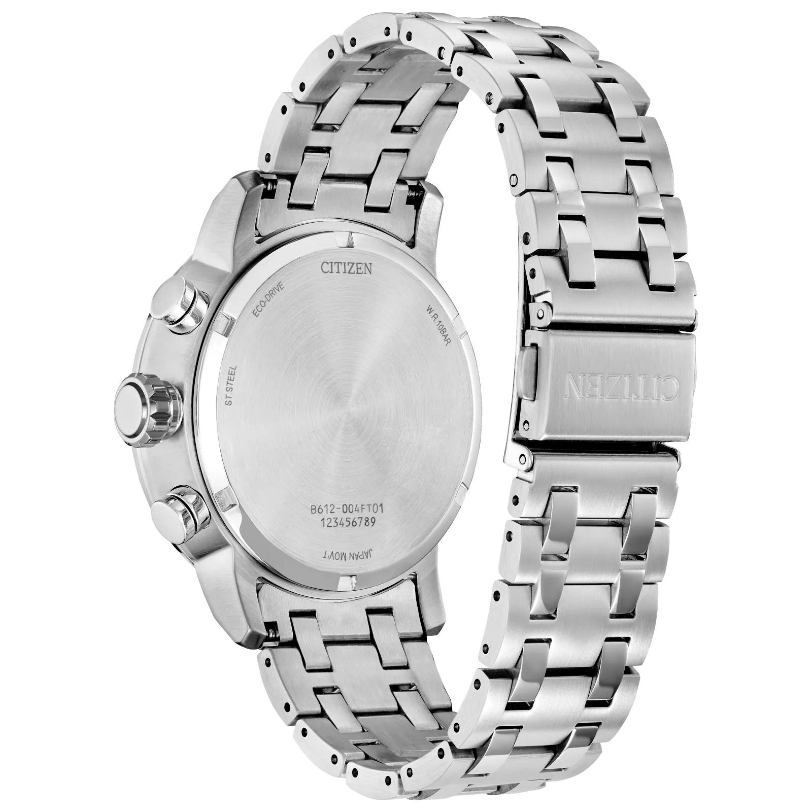 Reloj Citizen Brycen Hombre Correa de Acero Azul - Vista lateral