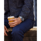 Reloj Citizen Brycen Hombre Correa de Acero Azul - Vista trasera
