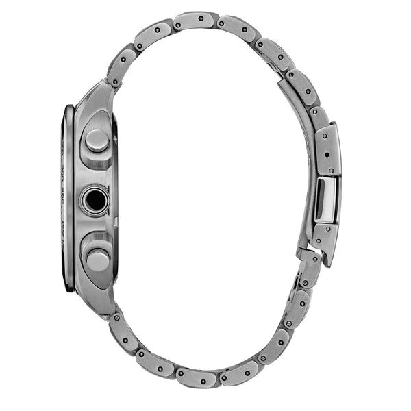 54A Reloj Citizen Carson Eco-Drive Hombre Acero Esfera Blanca - Vista lateral