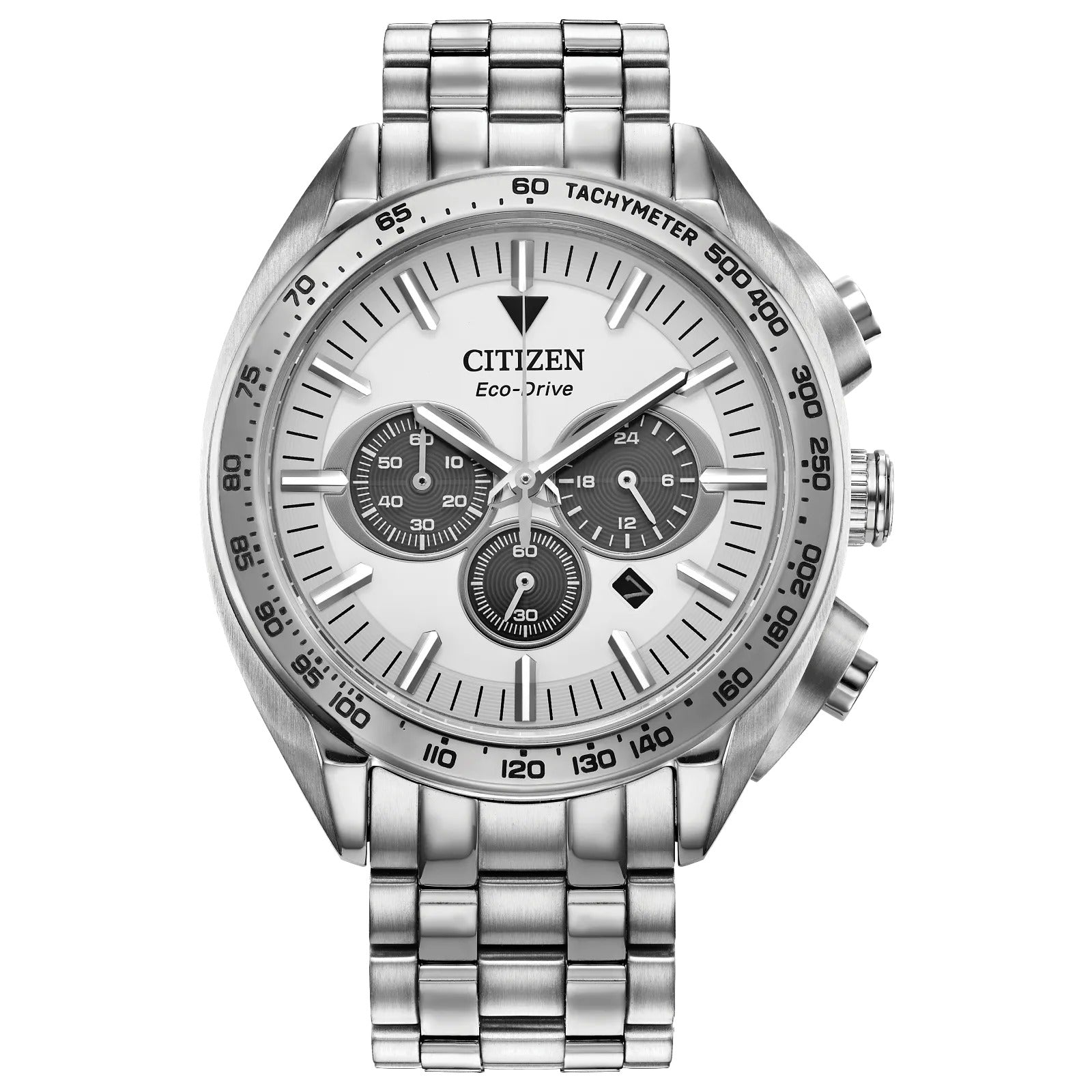 54A Reloj Citizen Carson Eco-Drive Hombre Acero Esfera Blanca - Reloj original en Guatemala