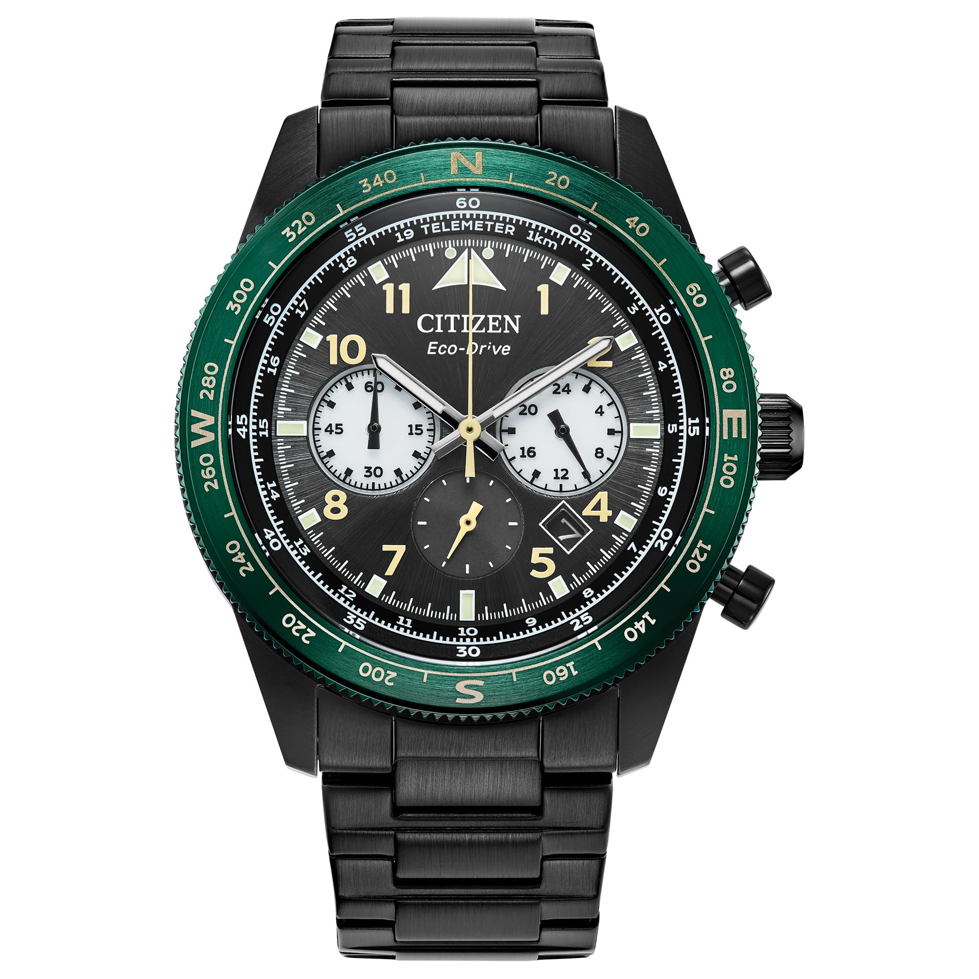 CA4555-81E Reloj Citizen Eco-Drive de hombre pulsera de metal - Acero Inoxidable Negro
