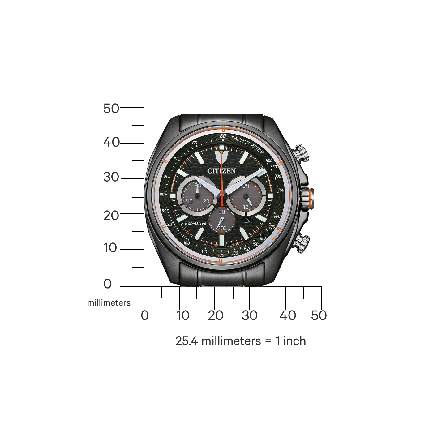 Reloj 82H Citizen Sport Casual Eco-drive de caballero pulsera de acero inoxidable - Detalle de esfera