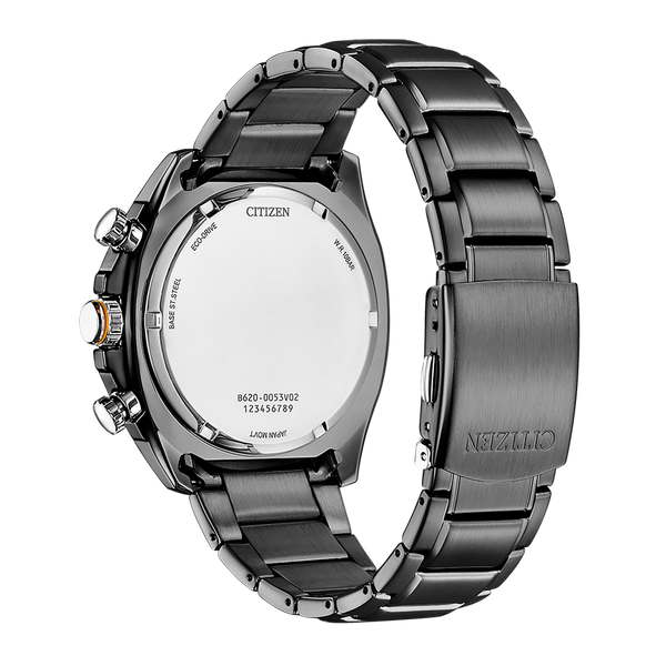 Reloj 82H Citizen Sport Casual Eco-drive de caballero pulsera de acero inoxidable - Vista lateral