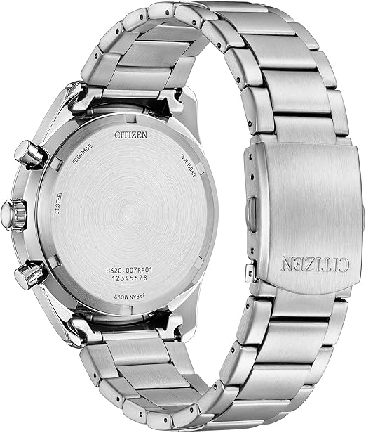 Reloj 89X Citizen Eco-drive para caballero pulsera de acero inoxidable - Vista lateral