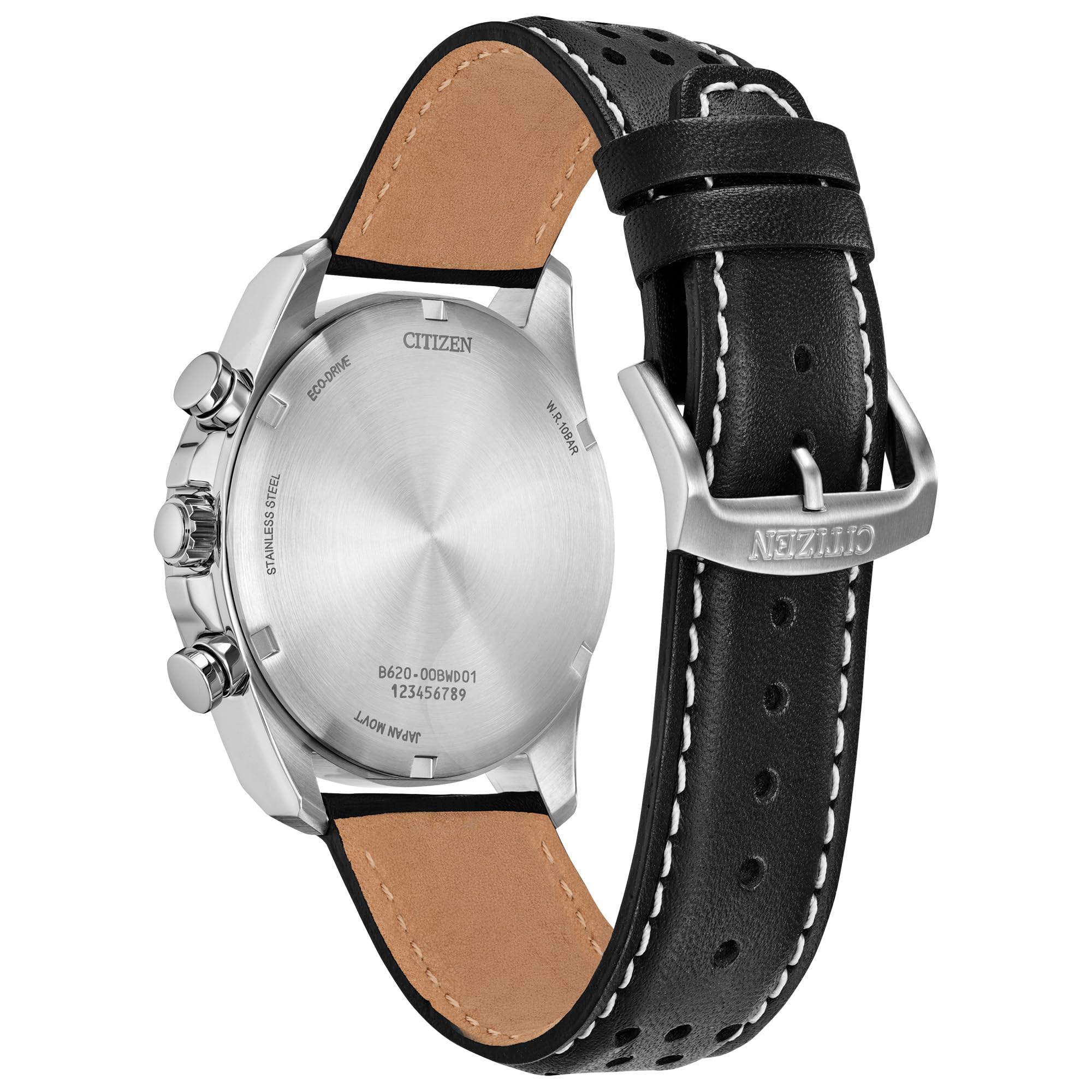09L Reloj Citizen Eco-Drive Hombre Cuero Esfera Azul - Vista lateral