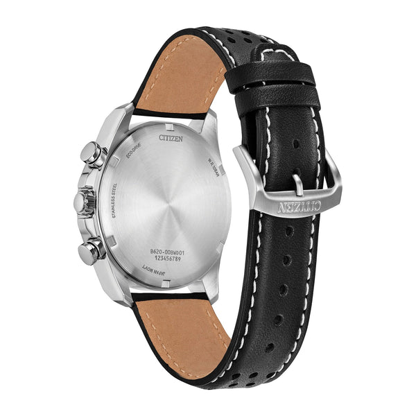 09X Reloj Citizen Eco-Drive Hombre Cuero Esfera Verde - Vista lateral