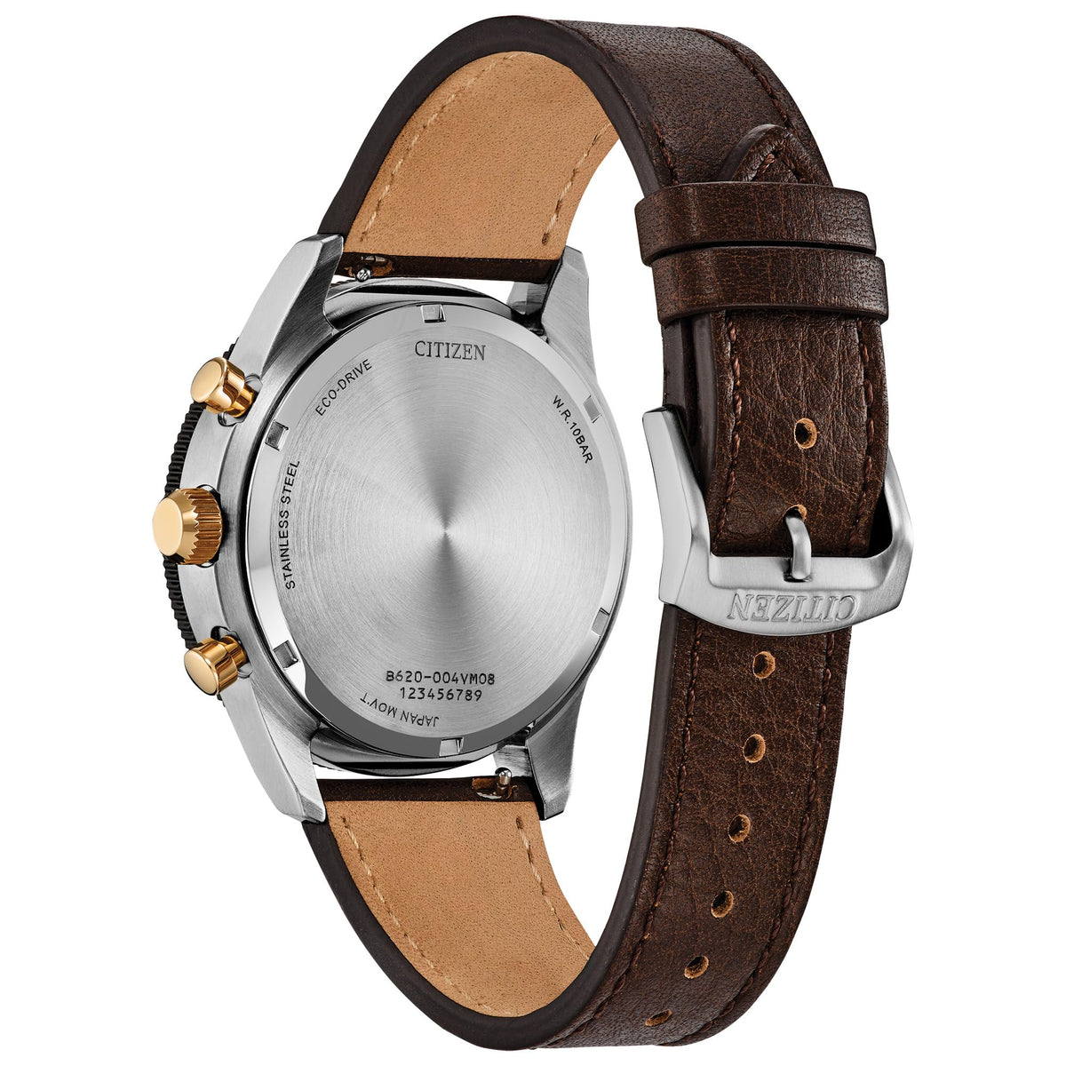 CA4746-08X Reloj Citizen Terra Force de hombre correa de cuero marrón