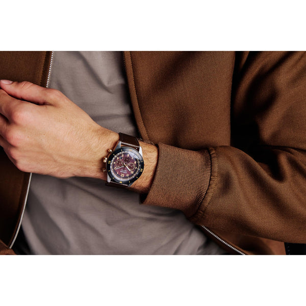 CA4746-08X Reloj Citizen Terra Force de hombre correa de cuero marrón