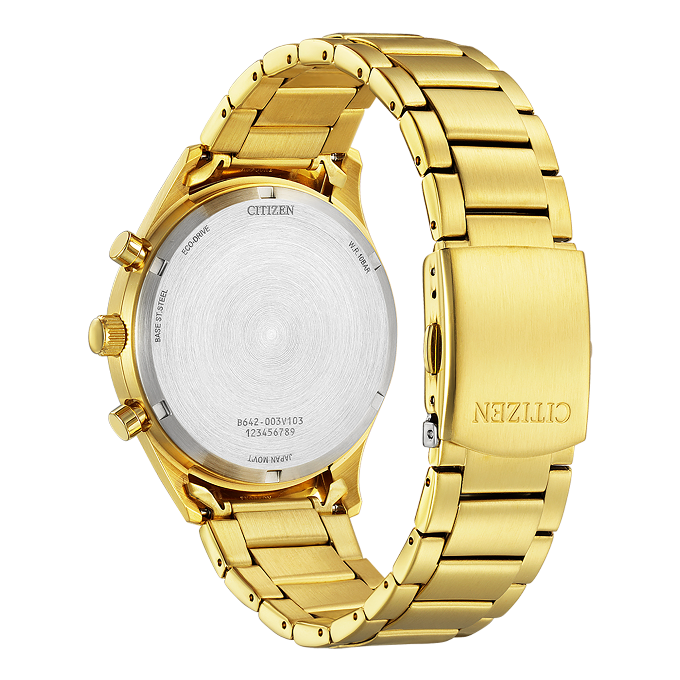 Reloj 87E Citizen Eco-Drive de hombre pulsera de metal - Vista lateral