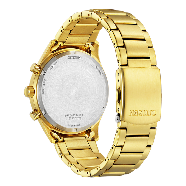 Reloj 87E Citizen Eco-Drive de hombre pulsera de metal - Vista lateral