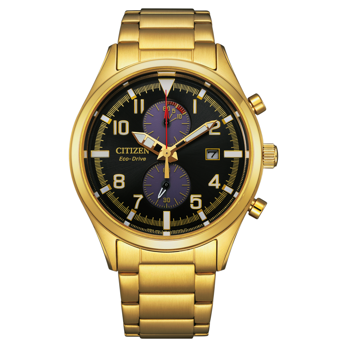 Reloj 87E Citizen Eco-Drive de hombre pulsera de metal - Reloj original en Guatemala